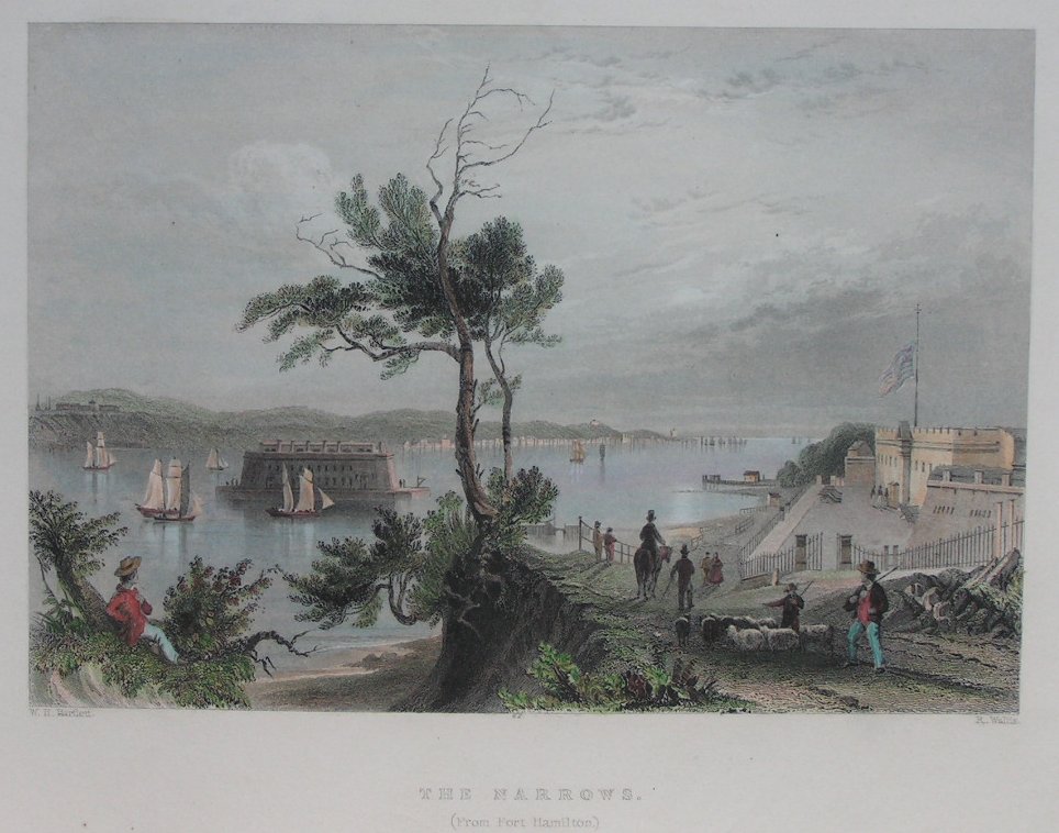 Print - The Narrows (from Fort Hamilton) - Wallis